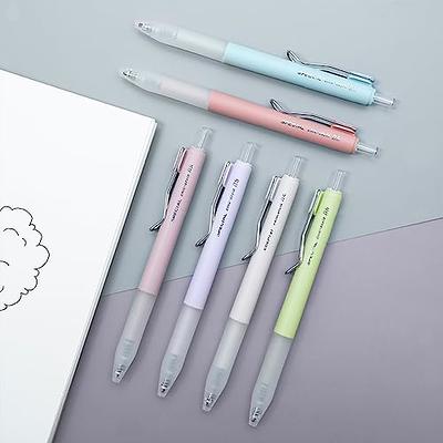 6pcs Simple White Appearance Replaceable Core Press Type Neutral Pens For  Writing Use