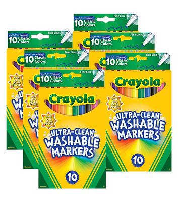 Ultra Clean Washable Fine Line Markers Classpack, 200 Count, 10