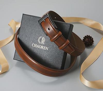 CHAOREN Leather Braided Belts Men - 1 1/8 Mens Casual Woven Leather Belt -  Brown Belt Men at  Men's Clothing store