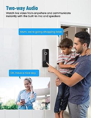 AIWIT Wireless Video Doorbell Cam, Indoor/Outdoor Surveillance Camera  Included Ring Chime, 2-Way Audio, AI Human Detection, Night Vision, Instant  Alerts, Live View, Cloud Storage, 2.4G Wi-Fi - Yahoo Shopping