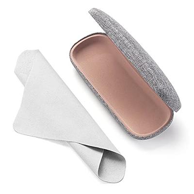 molshine Hard Shell Sunglasses Case,Classic Large Glasses Case for  Sunglass,Eyeglasses with Cleaning Cloth,Pouch