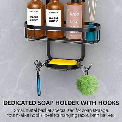 Zenna Home Hanging Shower Caddy, Over the Shower Head Bathroom Storage,  Rustproof, No Drilling, Bath Organizer with 2 Shelves, Soap Tray, Razor