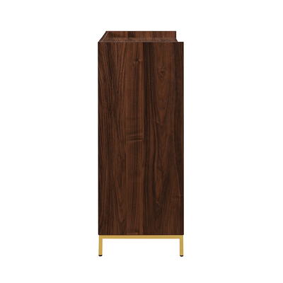 Mette Walnut Finished Wood Shoe Cabinet White - Baxton Studio : Target