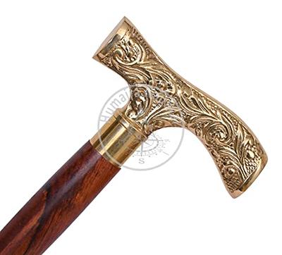 Buy Humaira NauticalVintage Antique Walking Cane Wooden Walking Stick  Silver Brass Handle Knob Gift 01 Online at desertcartSeychelles