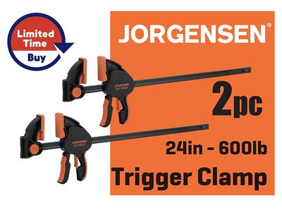 Jorgensen 2 Pack 12 Bar Clamp Set Quick Release Gear Clamp w/600lbs Load  Limit