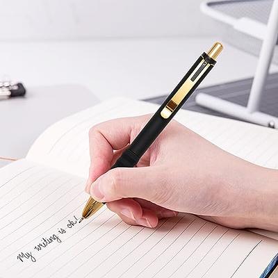 Ballpoint Pens Medium Point 1mm Black Ink Work Pen with Super Soft Grip  Ball Point Pen for Men Women Retractable Office Pens (Black-6) 