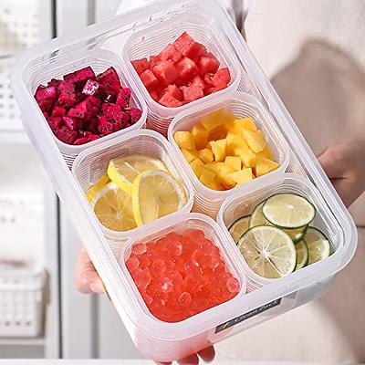 Set of 7 Refrigerator Organizer Bins, Vtopmart Fruit Containers for Fridge  with Drain Tray for Vegetables, Food, Drinks