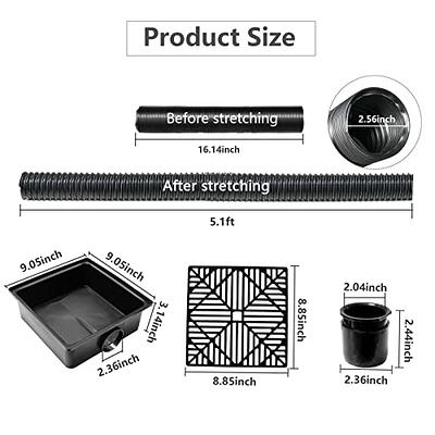 12 No Dig Low Profile Catch Basin Downspout Extension Combo Kit