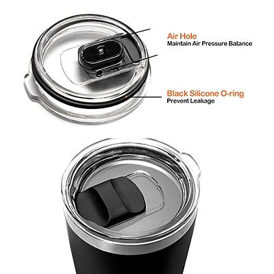 2 PCS Magnetic Tumbler Lids for Yeti Rambler 20oz Spillproof Replacement  Cover with Magnetic Splash Resistant Slider for Yeti Rambler Ozark Trail  Old Style RTIC Coffee Tumbler Mugs, Black 