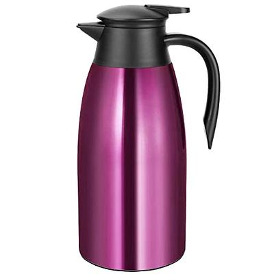 61 Oz Thermal Coffee Carafe,1.8L Stainless Steel Thermos Carafe,Double Wall  Insulated Coffee Server,Fully Sealed Coffee Thermos Dispenser Keep Hot 12  Hours,Vacuum Thermal Pot for Coffee Tea,Red - Yahoo Shopping