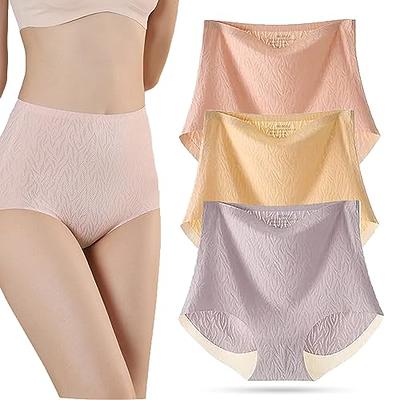 8pcs Seamless Cotton Briefs, Elastic High Waist Tummy Control Panties,  Women's Lingerie & Underwear