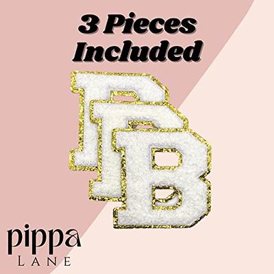 Pippa Lane Self Adhesive Letter Patches for Clothing (3pc Stick On or Iron On  Letters). 2.5