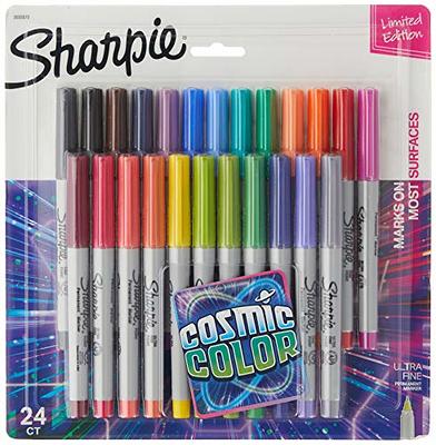 SHARPIE Pens, Felt Tip Pens, Fine Point (0.4mm), Assorted Colors, 24 Count