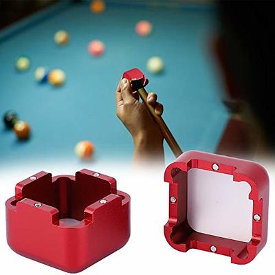Pool Cue Chalk Holder Carrier Case Box Cup Metal Billiards Accessories