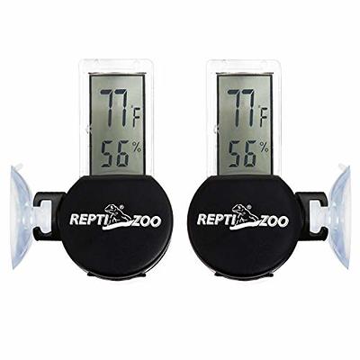 REPTI ZOO Reptile Thermometer Hygrometer with Suction Cup, Digital