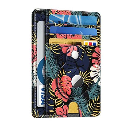 TOYFID AirTag Wallet Men RFID Blocking, Pop Up Air Tag Wallet, Handmade  Leather Smart Wallet for Men for Apple AirTag, Trifold Minimalist Card  Holder