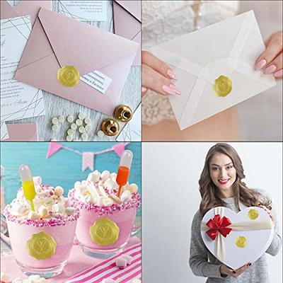 300 Pieces Gold Heart Stickers Envelope Seals Self-Adhesive Embossed  Envelopes Seal Stickers for Wedding Invitations Greeting Cards Party Favors  Gift
