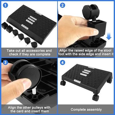 Movable Under Desk Footrest, Foot Rest for Under Desk at Work with