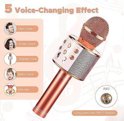 GIFTMIC Kids Microphone for Singing, Wireless Bluetooth Karaoke Microphone  for Adults, Portable Handheld Karaoke Machine, Toys for Boys and Girls Gift