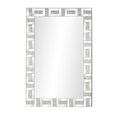 DecMode 32 x 47 Silver Geometric Wall Mirror - Yahoo Shopping