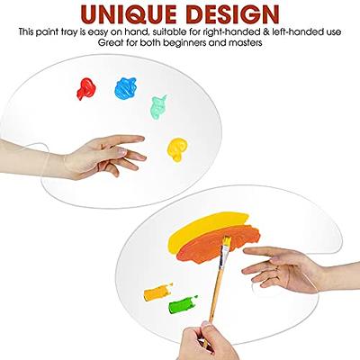 Clean Paint Palette with Thumb Hole 2PCS, Acrylic Paint Tray 12 x 8 inches  Oval, Easy Clean Non-Stick Artist Pallet for Oil Watercolor Craft DIY Art  Painting - Yahoo Shopping