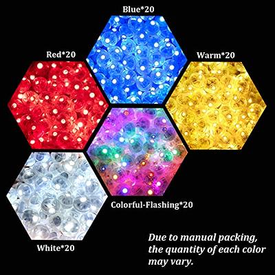 100pcs Mixed-color Neon Light Glow In The Dark Balloons For Neon Party  Decoration And Light Up Party Supplies