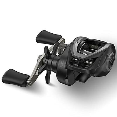 Cadence Low Profile Fishing Reel，Lightweight Baitcasting Reel with 9+1  Corrosion Resistant Bearings， 20 lbs Carbon Fiber Drag with High Speed  7.3:1 Gear Ratio Baitcaster Reels