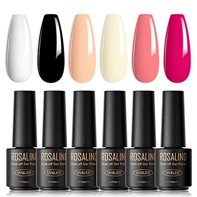  ROSALIND Fall Gel Nail Polish Set, 10Pcs Nude Orange Nail Gel  Red Purple Gel Nail Gel Polish with Top and Base Coat Nail Gel Polish for  Women : Beauty 