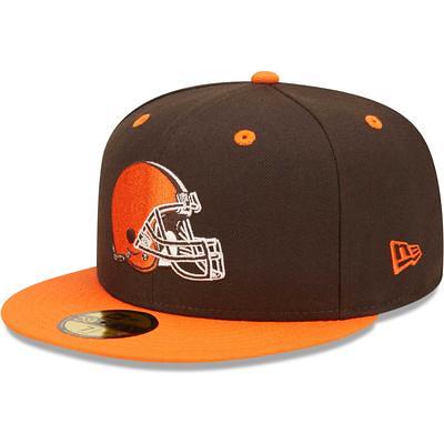 Men's New Era Cream/Brown Cleveland Browns 2022 Sideline Low Profile 59FIFTY Fitted Hat