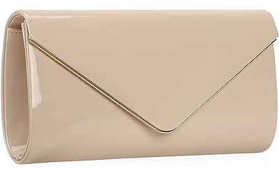 Womens Faux Leather Clutch Purse Handbag Evening Envelope Clutch Bag For  Party or Wedding.(Beige) : : Clothing, Shoes & Accessories