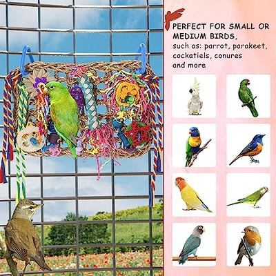Wepets Natural Bird Toys Cockatiels Toys Chewing, Shredding, and Foraging -  Suitable for Parrotlets, Cockatiels, Conures, Parakeets, Budgies, Love