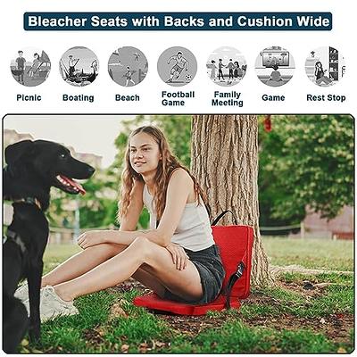 SPORT BEATS Stadium Seat for Bleachers with Back Support and Cushion  Includes Shoulder Strap and Cup Holder - Yahoo Shopping