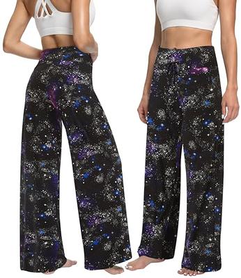 ZOOSIXX Soft Black Pajama Pants for Women, Plaid Comfy Casual Lounge Yoga  Pants