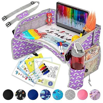 Kids Travel Lap Desk - Portable Play Tray Activity Table for Reading &  Drawing on Car, Train & Plane Journeys - 25.5 x 33cm