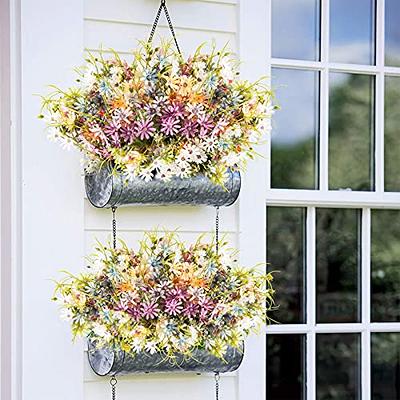 6 Bundles Wildflowers Artificial Flowers Outdoor Fake Daisy  UV-Resistant Silk Wild Flower Bouquets Bulk Faux Plants Plastic Greenery  for Decoration vase Floral Arrangements Home (A, One Size) (A) : Home 