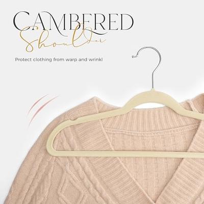 Velvet Hangers,50 Pack Beige Clothing Hangers,Non-Slip and Durable