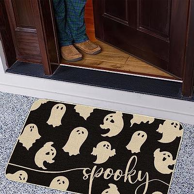 Ghost Door Mat for Halloween, Halloween Door Decor