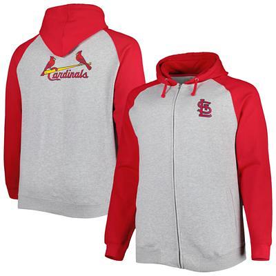 Men's Antigua Heathered Gray St. Louis Cardinals Victory Pullover Hoodie Size: Medium