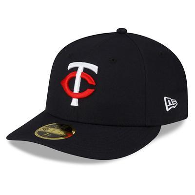 Men's New Era Cleveland Guardians Navy Road On-Field 59FIFTY Fitted Cap