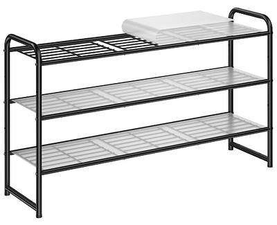 Bumusty Expandable 3 Tier Shoe Rack Organizer, Shoe Organizer for