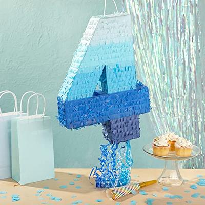 Blue Panda Elephant Pull String Pinata For Baby Shower, Gender