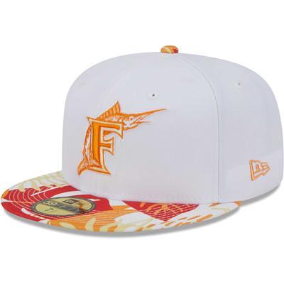 Florida Marlins Baseball Cap Hat Snapback Black Orange NEW ERA 59Fifty MLB