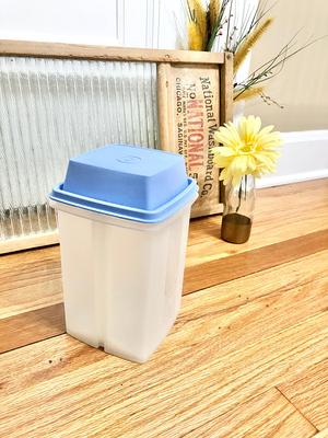 Clear Tupperware Container With Lid Covered Vintage Plastic