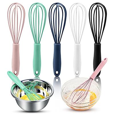 Mini Whisks Stainless Steel, Small Whisk 2 Pieces, 5in and 7in Tiny Whisk  for Whisking, Beating, Blending Ingredients, Mixing Sauces 