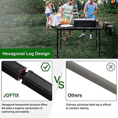 RedSwing Portable Grill Table for Outside, Aluminum Folding Grill Stand  Table for Outdoor Camping Picnic BBQ, Lightweight Adjustable Height