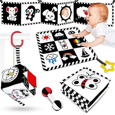 Baby Black White Flash Card Educational Baby Toys 0-36 Months High Contrast  Visual Stimulation Flashcard Shape Sensory Toys