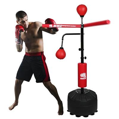 Liitrton Boxing Punching Ball Set with Spinning Bar Adjustable Height Stand