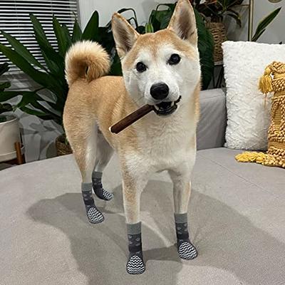 Anti Slip Dog Socks 2 Pairs - Dog Grip Socks With Straps Traction