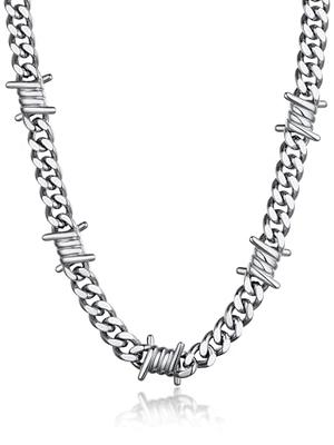 Barbed Wire Female Clasp Necklace in Sterling Silver - Large – Ambriz  Jewelry