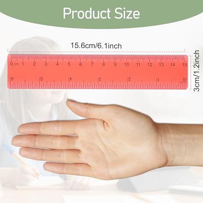 Color Transparent Ruler Plastic Rulers - Ruler 12 inch, Kids Ruler for  School, Ruler with Centimeters, Millimeter and Inches, Clear Rulers, School